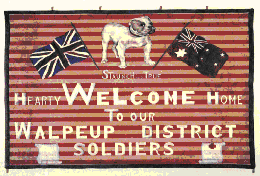 Walpeup Welcome Home Banner